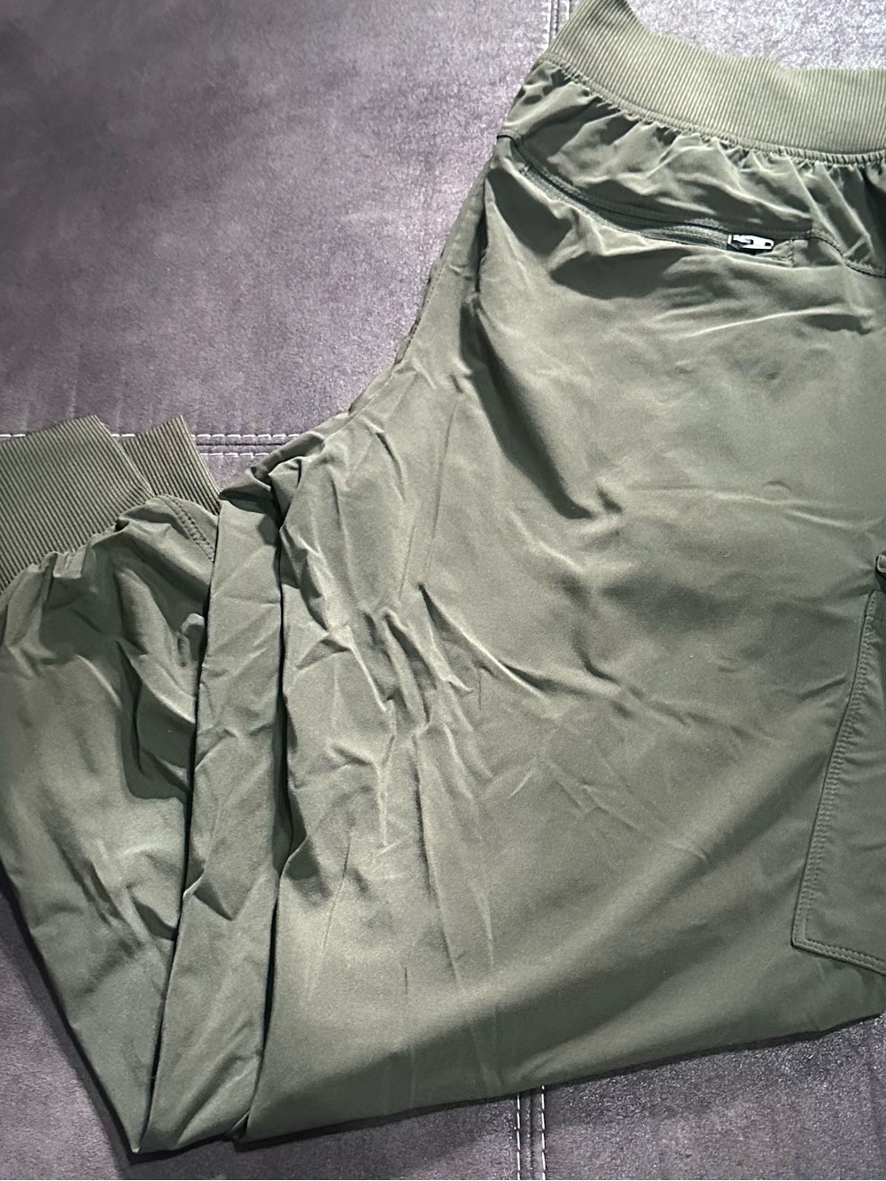 all in motion Olive Green Track Joggers with Ribbed Waistband